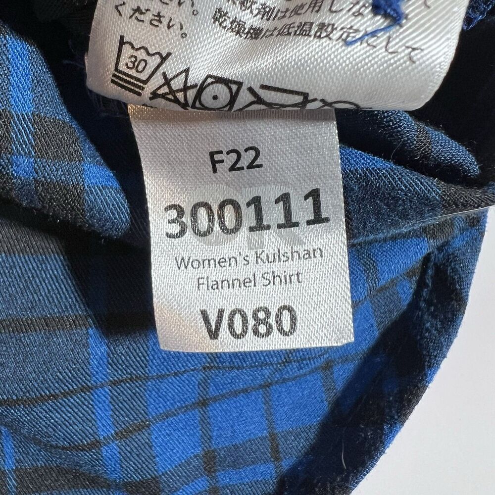 Outdoor Research Kulshan Flannel Blue/Black Tartan Plaid Women's Small - Picture 14 of 14